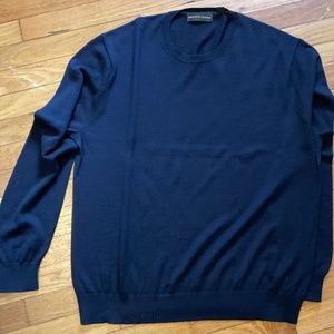 Saks Fifth Avenue Men’s XXL Navy Wool Crewneck Sweater